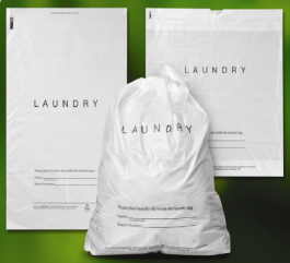 Eco-friendly hotel laundry bags with draw string - Pineapple