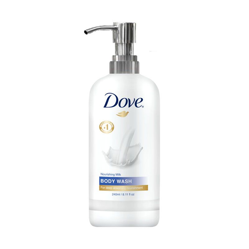 Dove Nourishing Milk Body Wash 240ml Prefilled Bottle with Pump