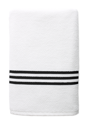 Striped Trim Bath Towel