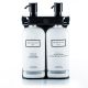 Aquamenities Double Fixture Black PVD with Beekman Fresh Air Bottles