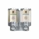 AVIVA II Amenity Dispenser Satin Silver/Translucent for Soapbox Sea Minerals & Blue Iris