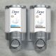 AVIVA II Amenity Dispenser Satin Silver/Translucent for Dove