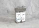 SOLera Dispenser Satin Silver 2-Chamber Oval Bottle - Dove