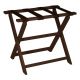 Luggage Rack - Eco Poly Brown Straight Leg Luggage Rack with 4 Brown Nylon Straps