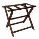 Luggage Rack - Eco Poly Brown Wood Grain Straight Leg Luggage Rack with 4 Black Nylon Straps