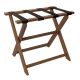 Luggage Rack - Eco Poly Light Brown Wood Grain Straight Leg Luggage Rack with 4 Black Nylon Straps