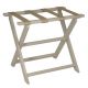 Luggage Rack - Eco Poly Taupe Straight Leg Luggage Rack with 4 Beige Nylon Straps