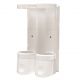 Ophardt White Double Dispenser for Refillable Bottles