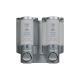 AVIVA II Amenity Dispenser Satin Silver/Translucent for Soapbox Sea Minerals & Blue Iris