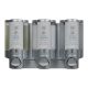 AVIVA III Amenity Dispenser Satin Silver/Translucent for Soapbox Sea Minerals & Blue Iris